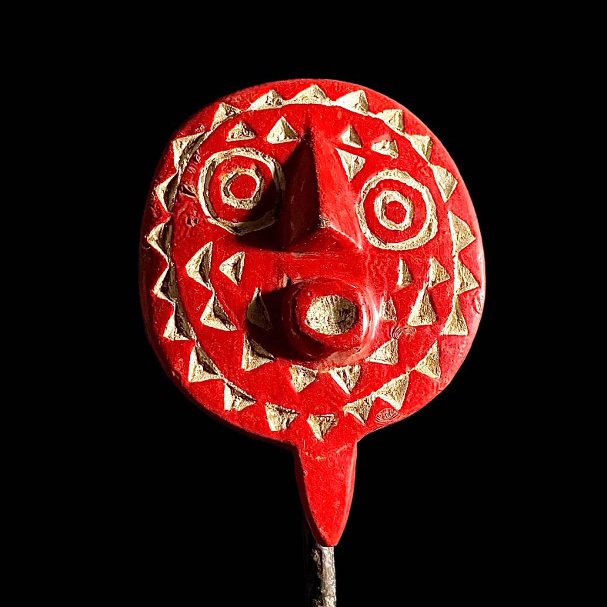 African Sun Mask Handmade Wall Art Antique Vintage Tribal Home Décor - Exquisite Handcrafted Masque for Wonderous Surroundings-7049