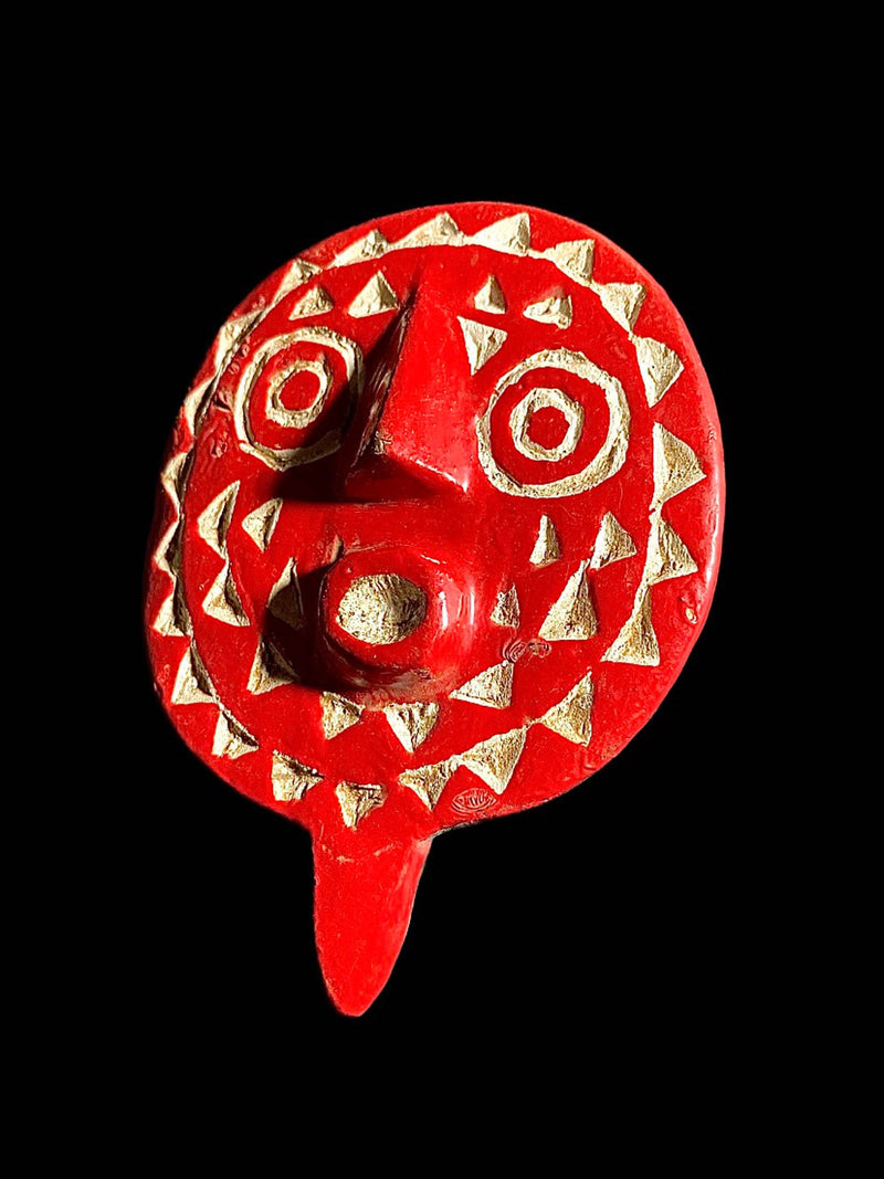 African Sun Mask Handmade Wall Art Antique Vintage Tribal Home Décor - Exquisite Handcrafted Masque for Wonderous Surroundings-7049