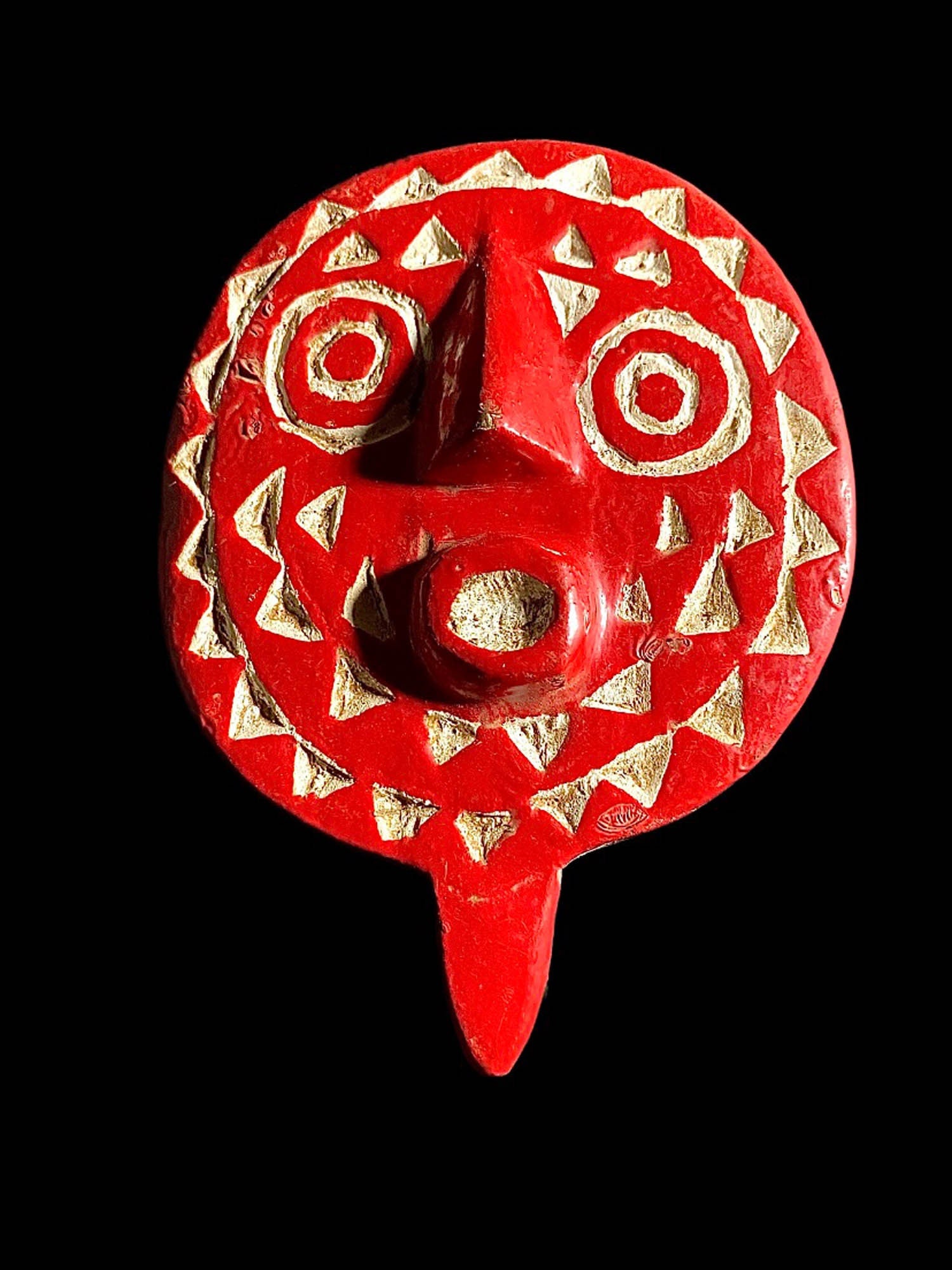 African Sun Mask Handmade Wall Art Antique Vintage Tribal Home Décor - Exquisite Handcrafted Masque for Wonderous Surroundings-7049