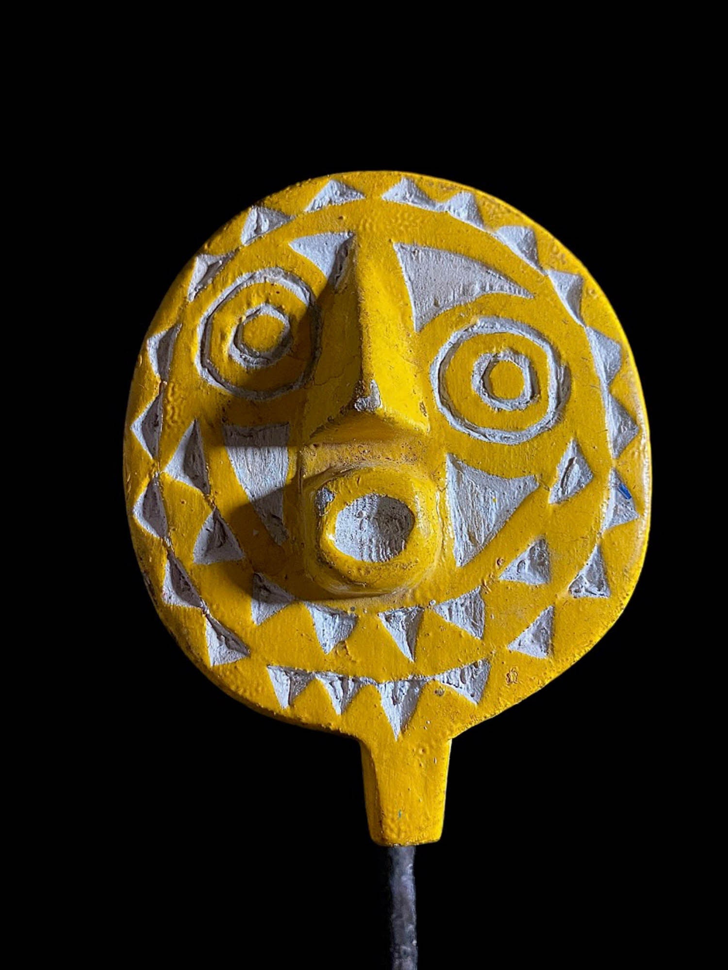 African Tribal Sun Mask Wall Hanging Vintage Art Home Décor - Rich Cultural History from Burkina Faso for Unique Interiors-6970