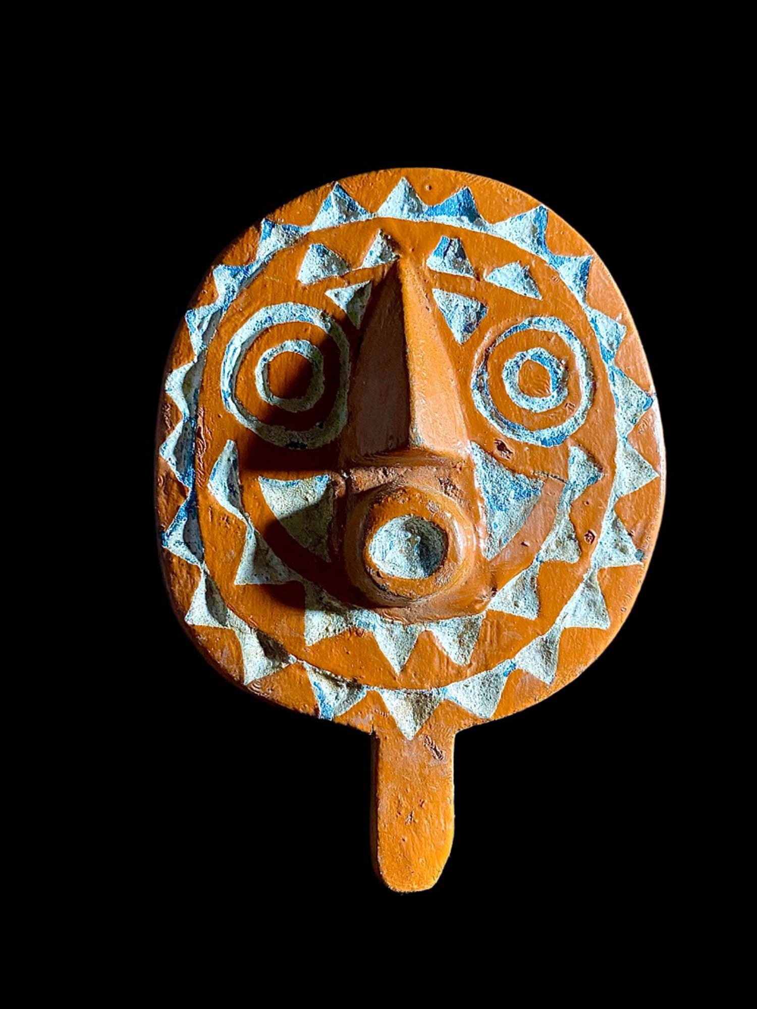 Hand Carved Bwa Wooden Sun Mask - Traditional Tribal Home Decor-6983