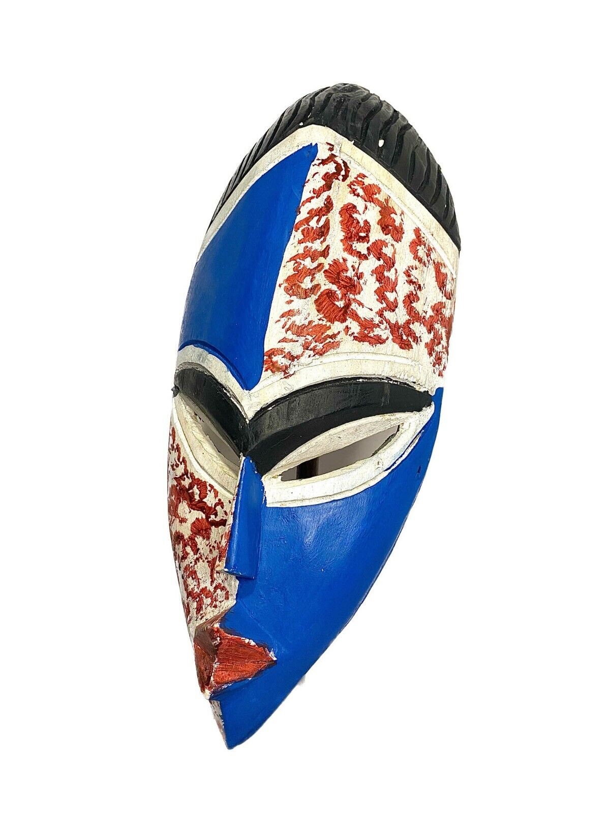 African mask Traditional vintage Of ram Wood Mask Sese Blue King Masks for wall-461