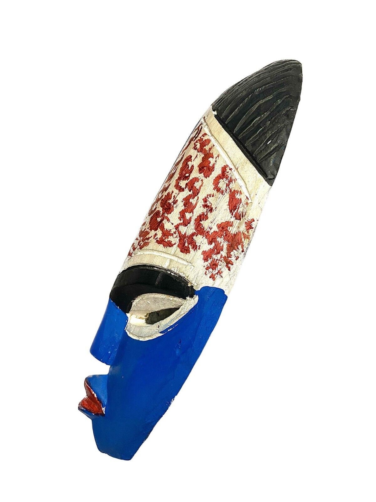 African mask Traditional vintage Of ram Wood Mask Sese Blue King Masks for wall-461
