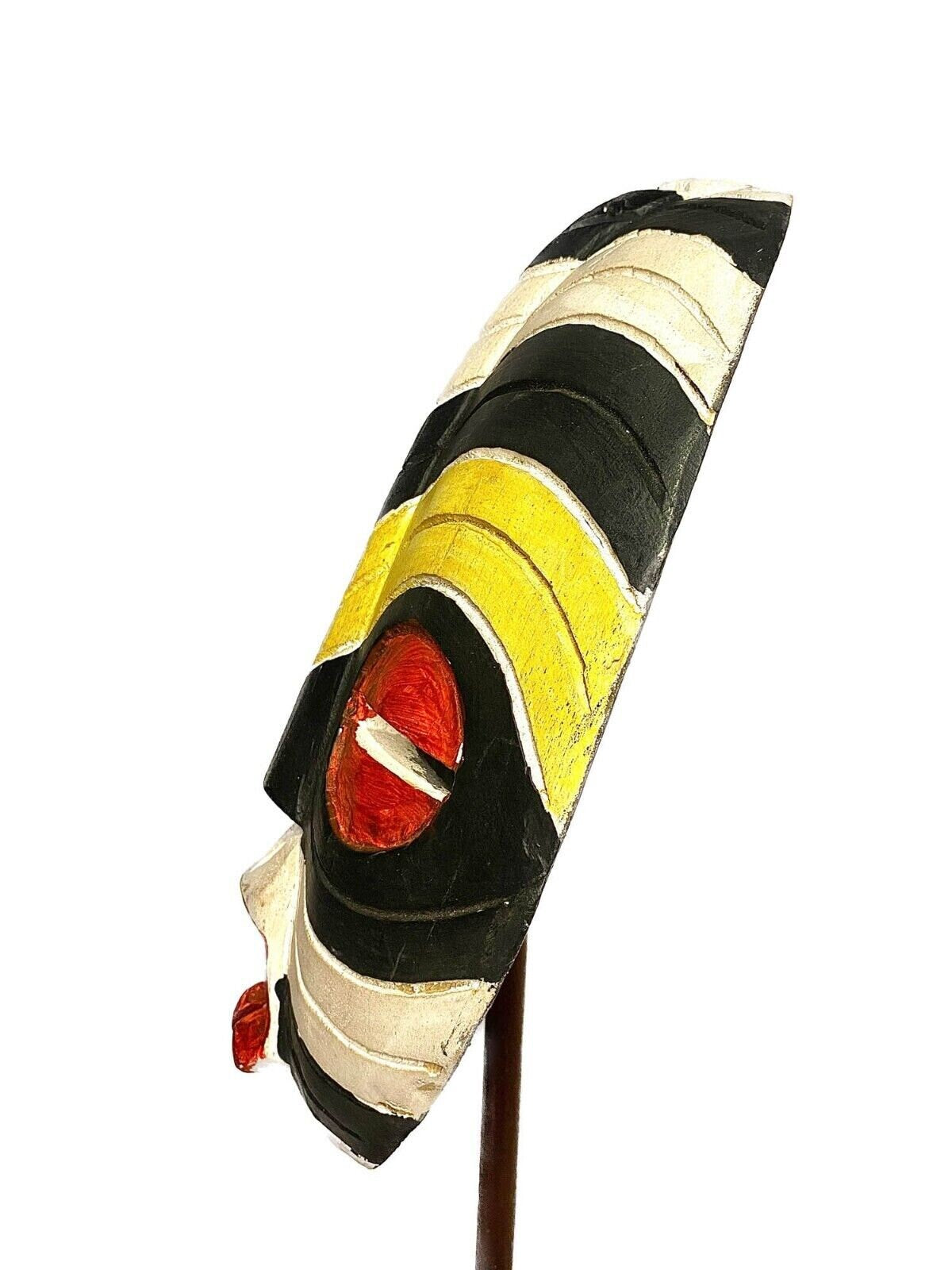 wall african mask Traditional education Protection Hand Carved Wood Mask Sese Blue King -461