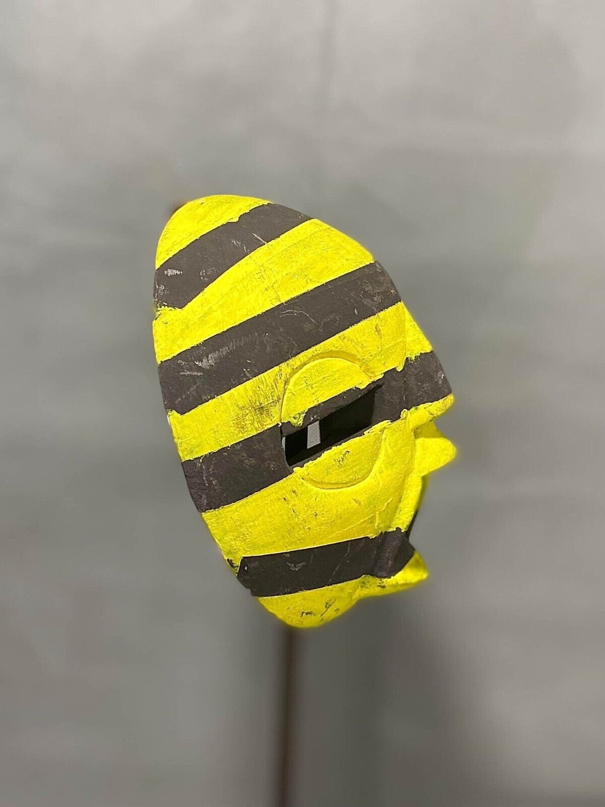 african mask Décor education African mask Sese Hand Carved Akan Tribal Mask Yellow mask-528