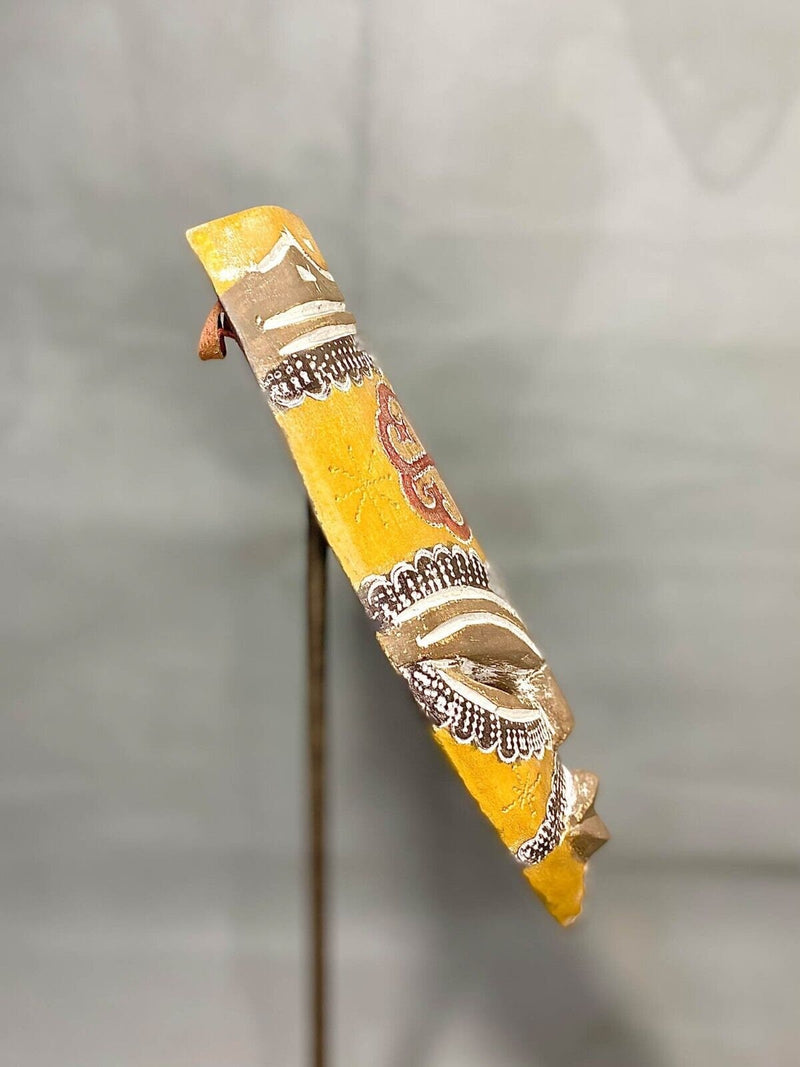 African mask Traditional vintage art tribal one piece Home Décor Carved African Mask Baule -509