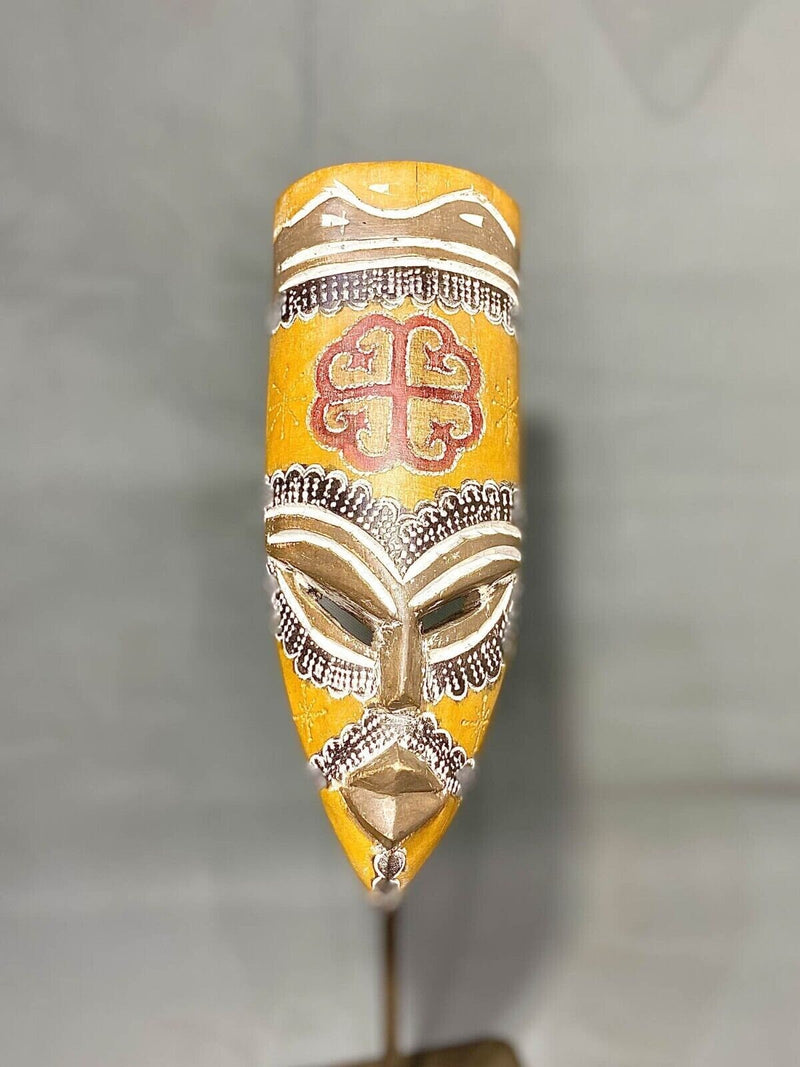 African mask Traditional vintage art tribal one piece Home Décor Carved African Mask Baule -509