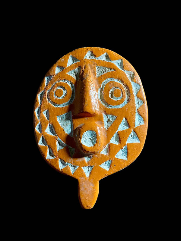 Handmade African Sun Mask Wall Art Bwa Mask Vintage Tribal Décor Traditional Masque -7028
