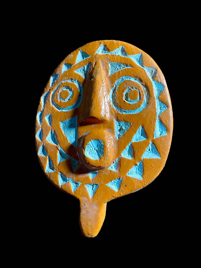 Handmade African Sun Mask Wall Art Bwa Mask Vintage Tribal Décor Traditional Masque -7028