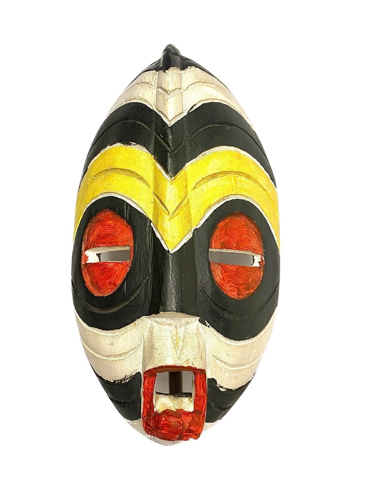 wall african mask Traditional education Protection Hand Carved Wood Mask Sese Blue King -461