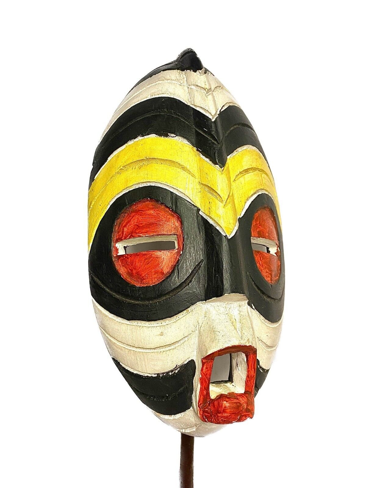 wall african mask Traditional education Protection Hand Carved Wood Mask Sese Blue King -461