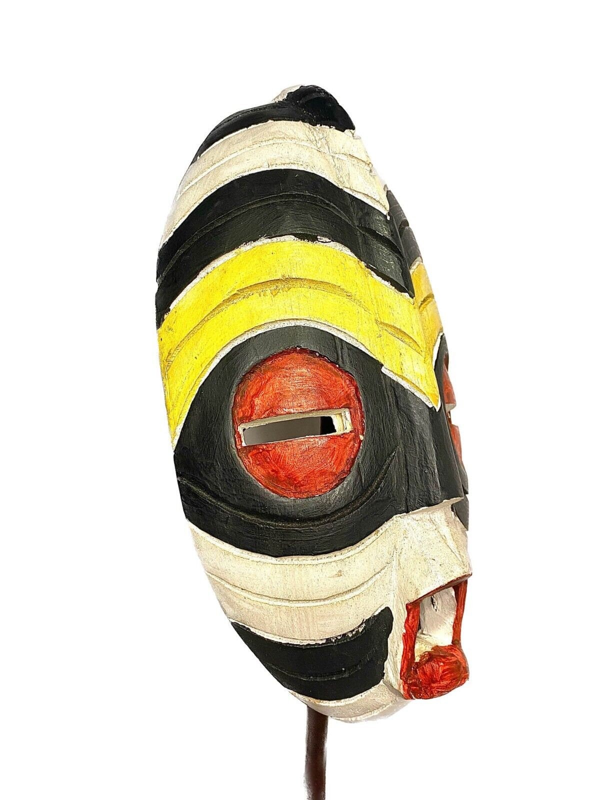 wall african mask Traditional education Protection Hand Carved Wood Mask Sese Blue King -461