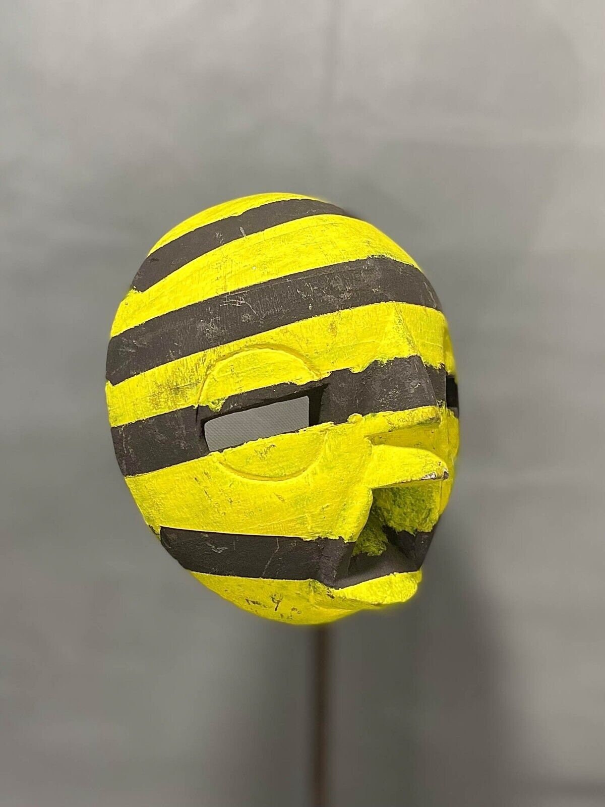 african mask Décor education African mask Sese Hand Carved Akan Tribal Mask Yellow mask-528