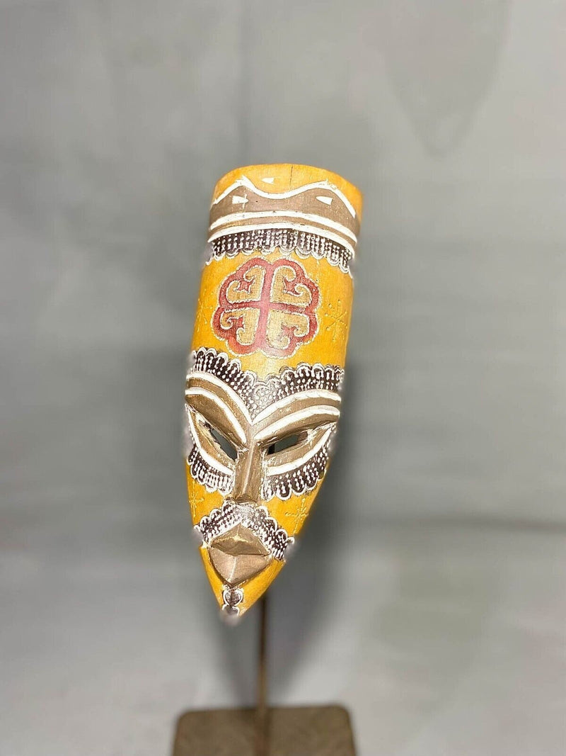 African mask Traditional vintage art tribal one piece Home Décor Carved African Mask Baule -509
