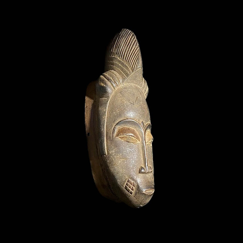 African mask Baule Antique African Masks Antiques Tribal Art Vintage Wood Mask -7520