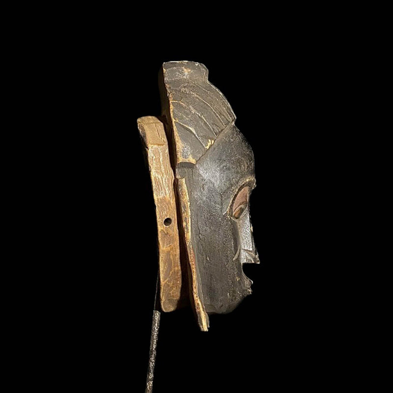 African Baule Masks Antiques African Wooden Mask Wall Hanging Primitive Art-7515