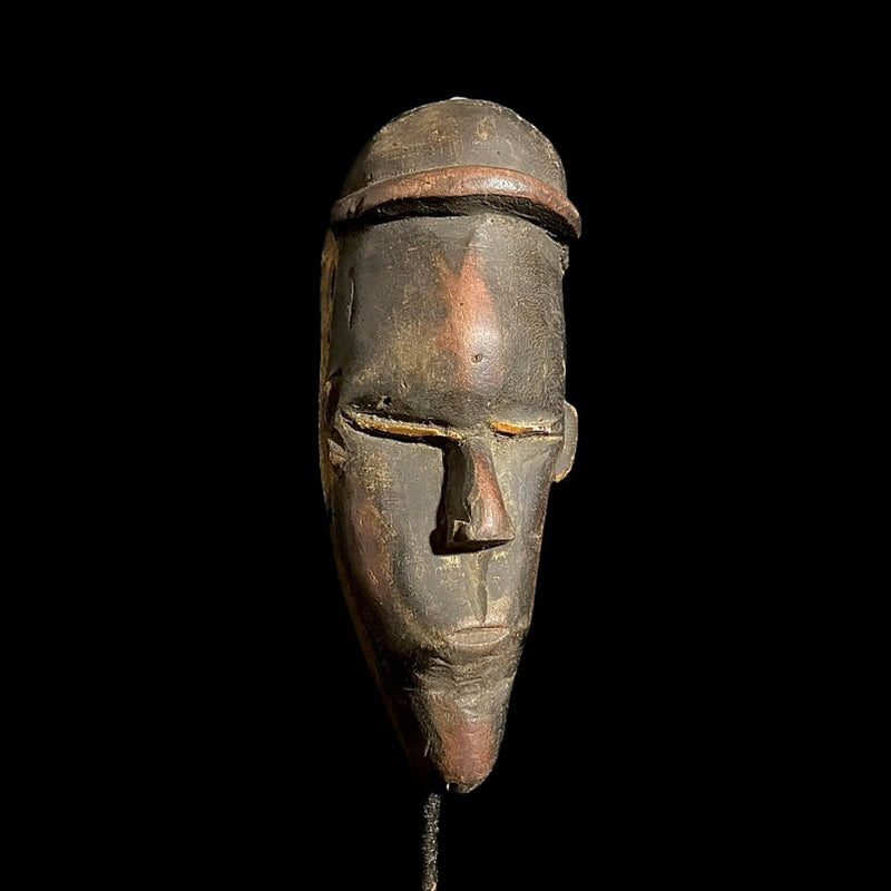 African mask Antique Dan Tribe Mask Tribal Face Mask Wood Hand Carved Wall Hanging-7612