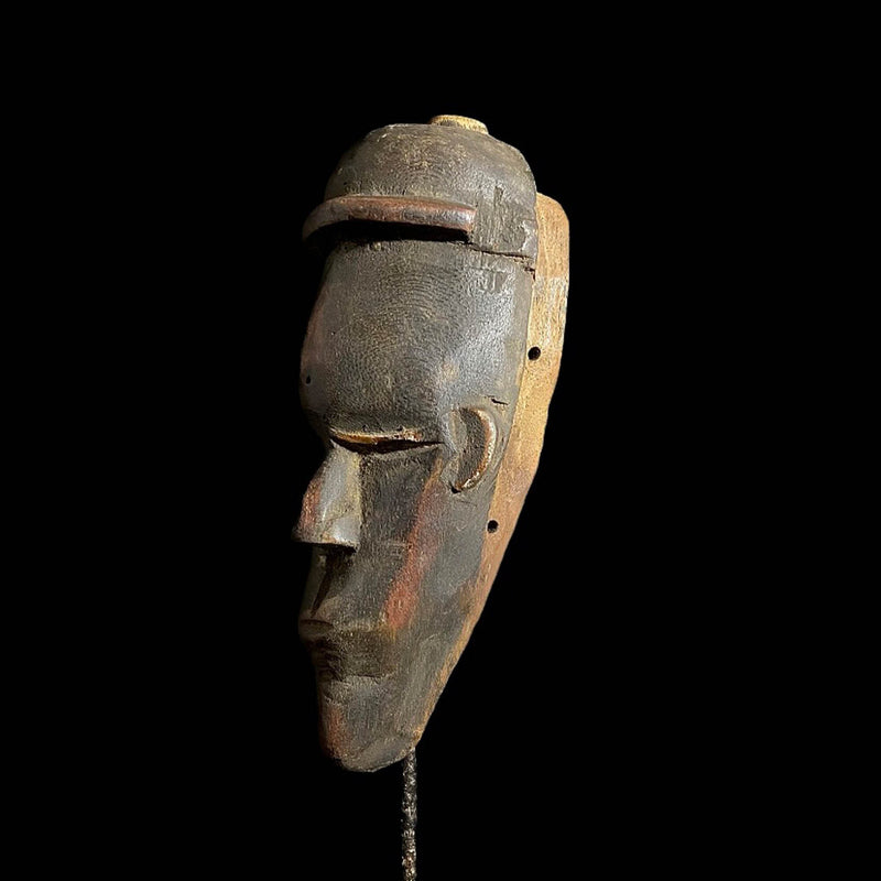 African mask Antique Dan Tribe Mask Tribal Face Mask Wood Hand Carved Wall Hanging-7612