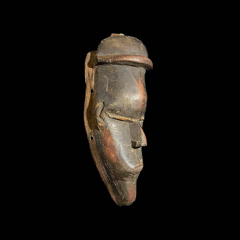 African mask Antique Dan Tribe Mask Tribal Face Mask Wood Hand Carved Wall Hanging-7612