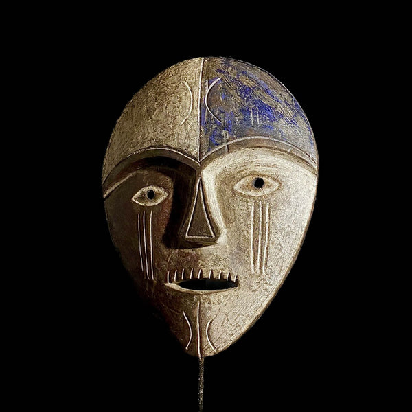 African mask Dem Lega African Mask Antiques Mask Wall Hanging Primitive Art Collectibles-7615