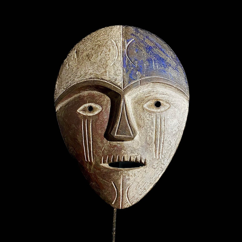 African mask Dem Lega African Mask Antiques Mask Wall Hanging Primitive Art Collectibles-7615