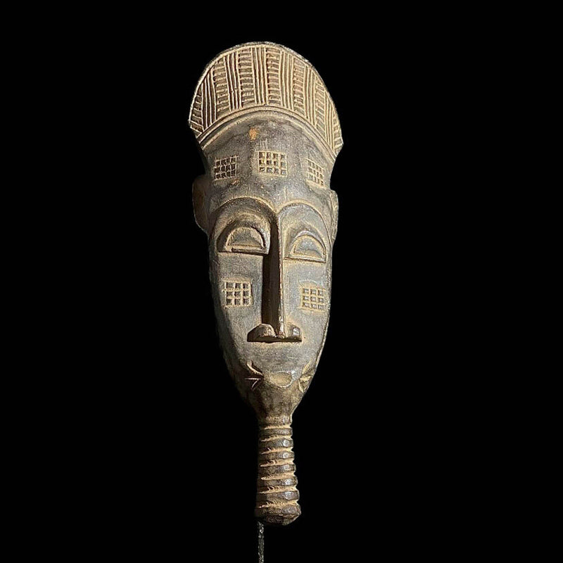 African mask antiques Nsembu Baule Wall Hanging Primitive Art Collectibles-7633