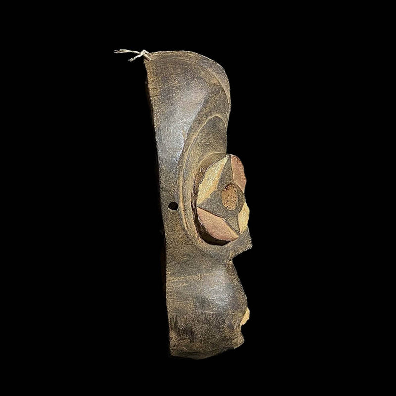 African Dan Mask - Handcrafted Tribal Wall Art Decor | Unique Primitive Mask Sculpture | Ethnic Collectibles for Home Accent-7632