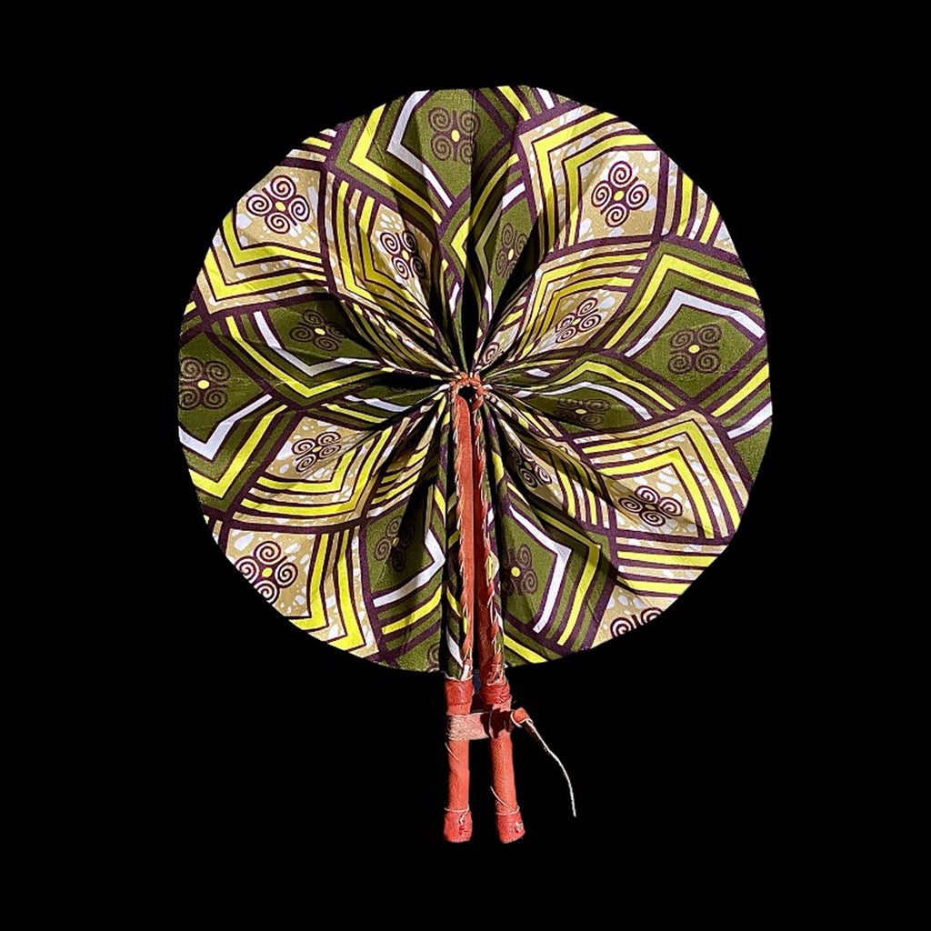 3 African Kente Hand Fan Foldable Kente Hand Fan Primitive Art Collectibles-7665
