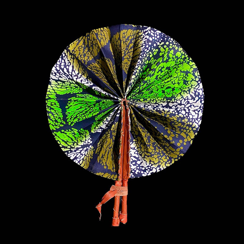 3 African Kente Hand Fan Foldable Kente Hand Fan Primitive Art Collectibles-7665