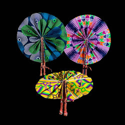 kente cloth 3 african 3 African Kente Hand Fan Foldable Kente Hand Fan Primitive Art Collectibles-7665