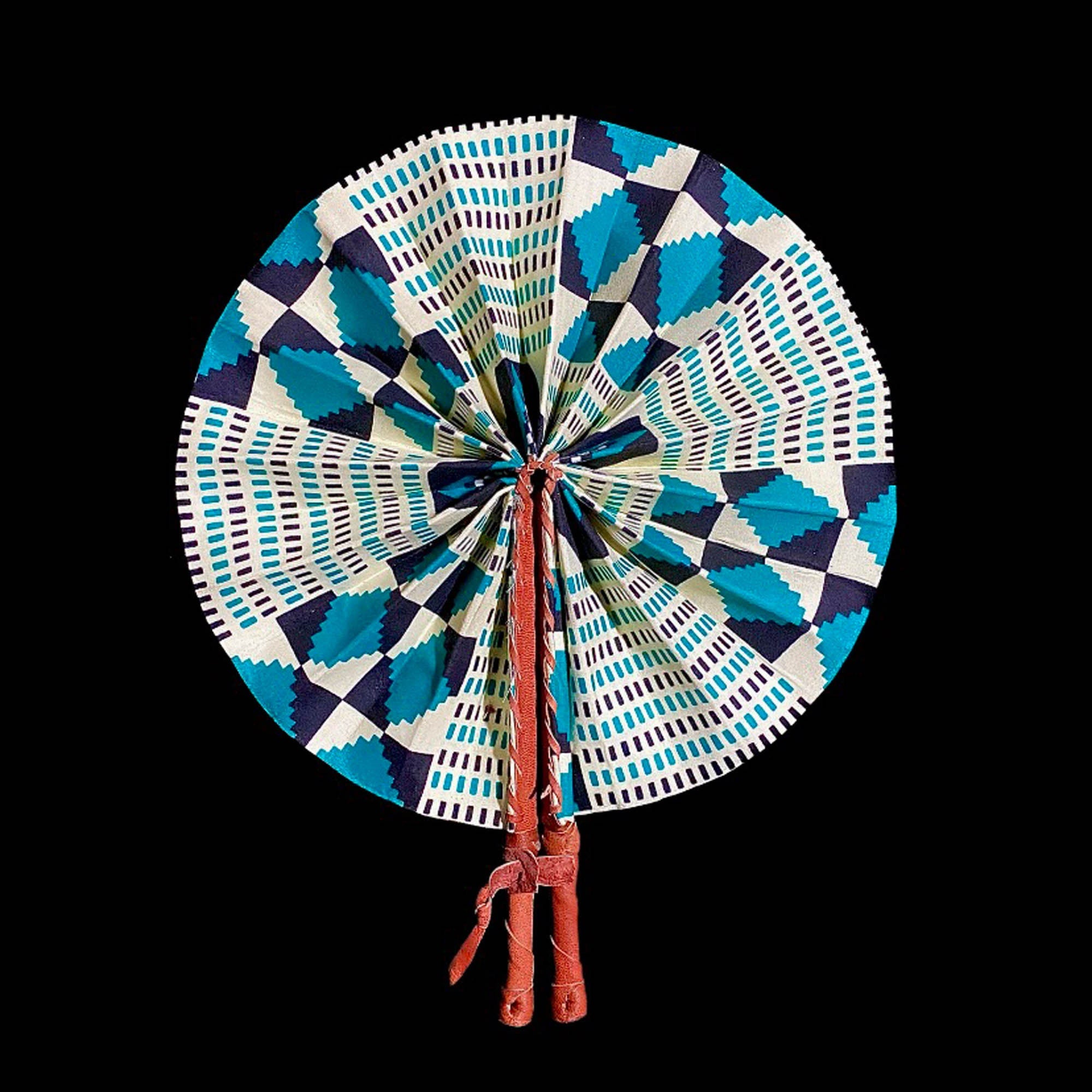 3 African Kente Fabric Fan African Fan Leather Ankara Fan Wedding Favors  of Handmade Kente Cloth Fans, African Print Fabric home decor-7685