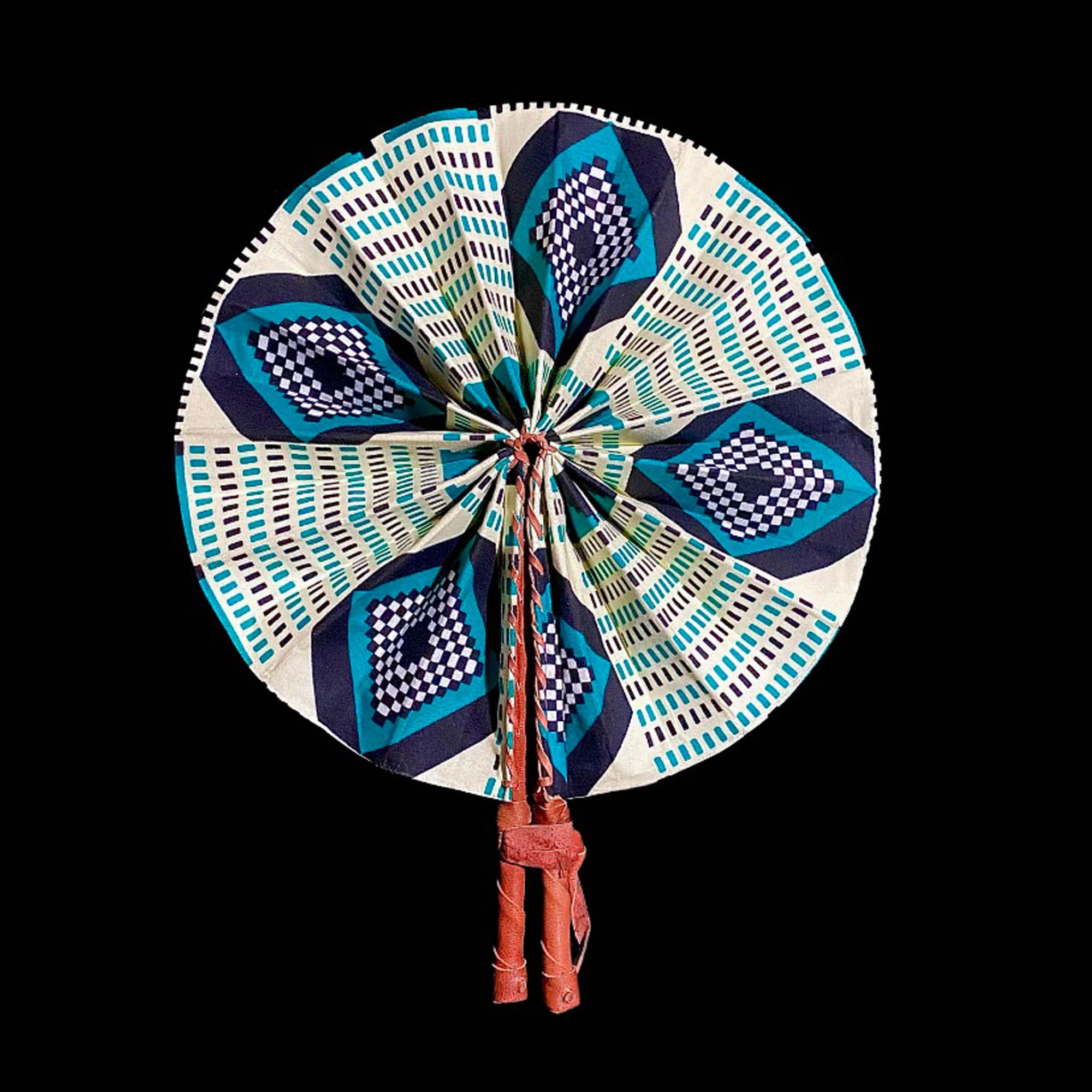 3 African Kente Fabric Fan African Fan Leather Ankara Fan Wedding Favors  of Handmade Kente Cloth Fans, African Print Fabric home decor-7685