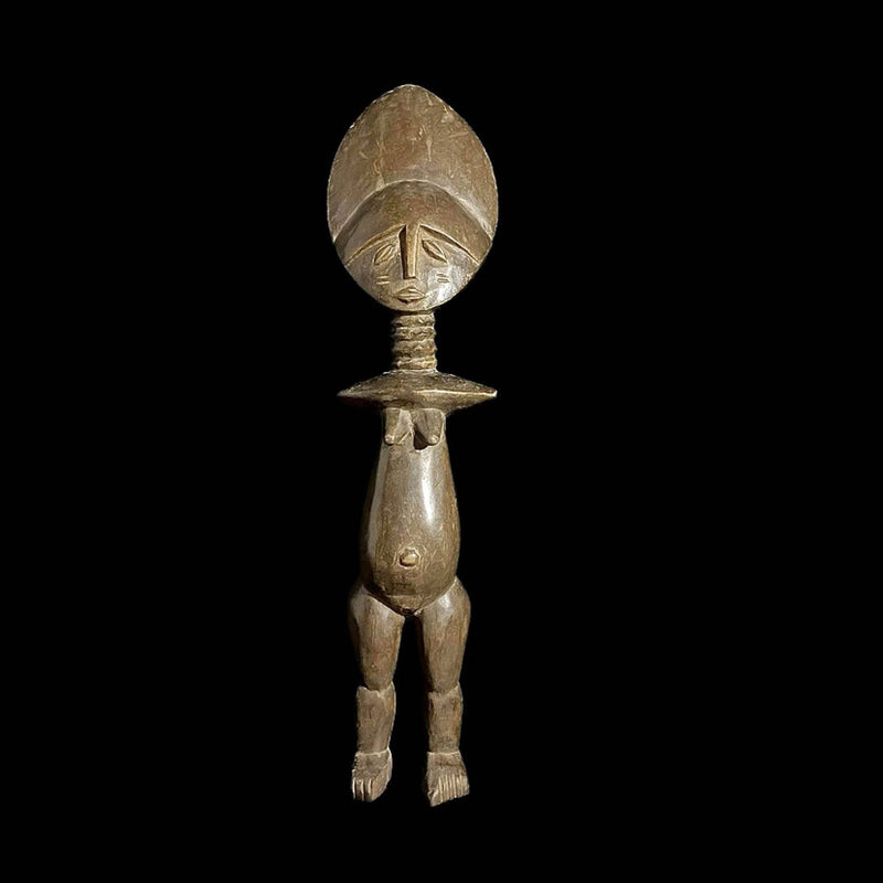 african sculpture African Wooden Pregnancy Doll Akuaba Ashanti Ghana African Crafts-7719