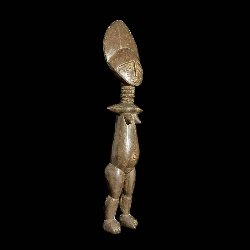 african sculpture African Wooden Pregnancy Doll Akuaba Ashanti Ghana African Crafts-7719