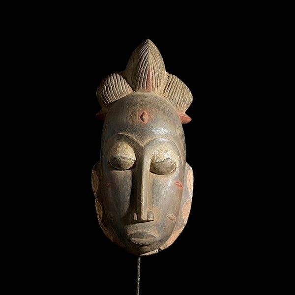 African Tribal Face masks Wood Hand Carved Wall Baule Ndoma masks-2964