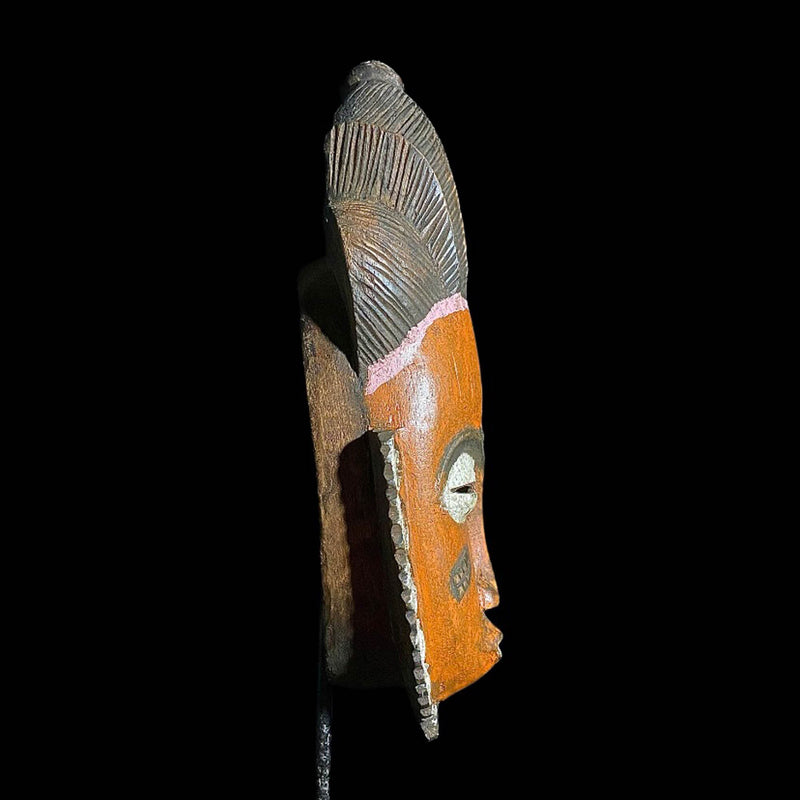 African mask Home Décor Guro Wood Wall Hanging Primitive Art Collectible-7747