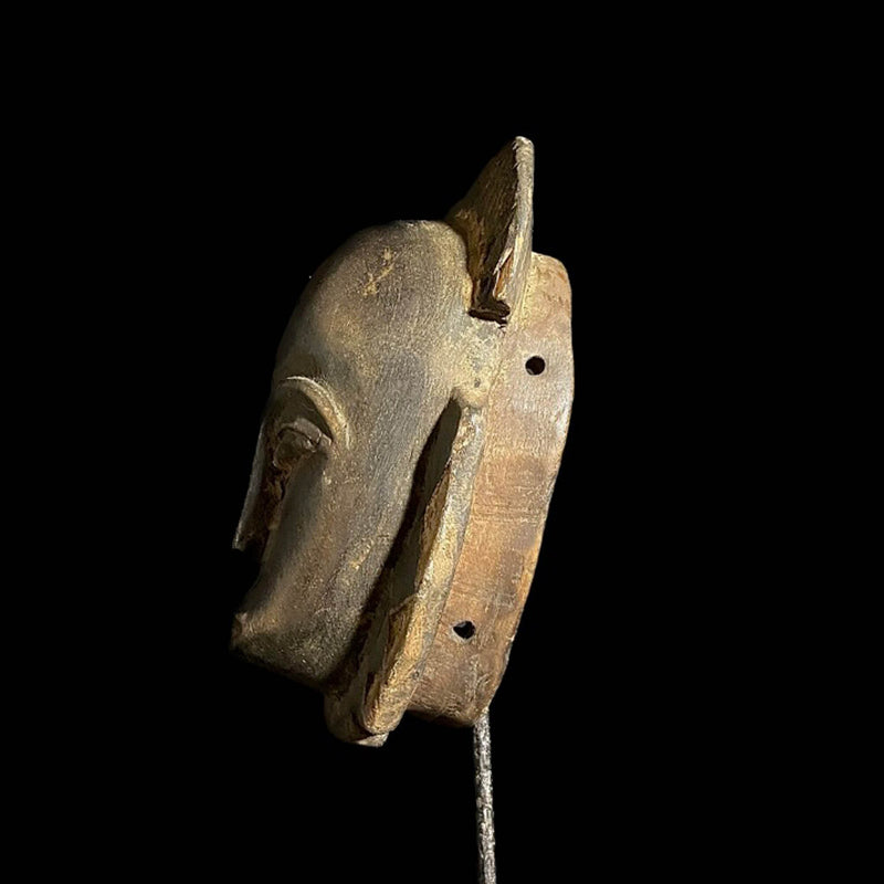 African Tribal Face Mask Baule Hanging Primitive Art Face Masks Primitive -7525