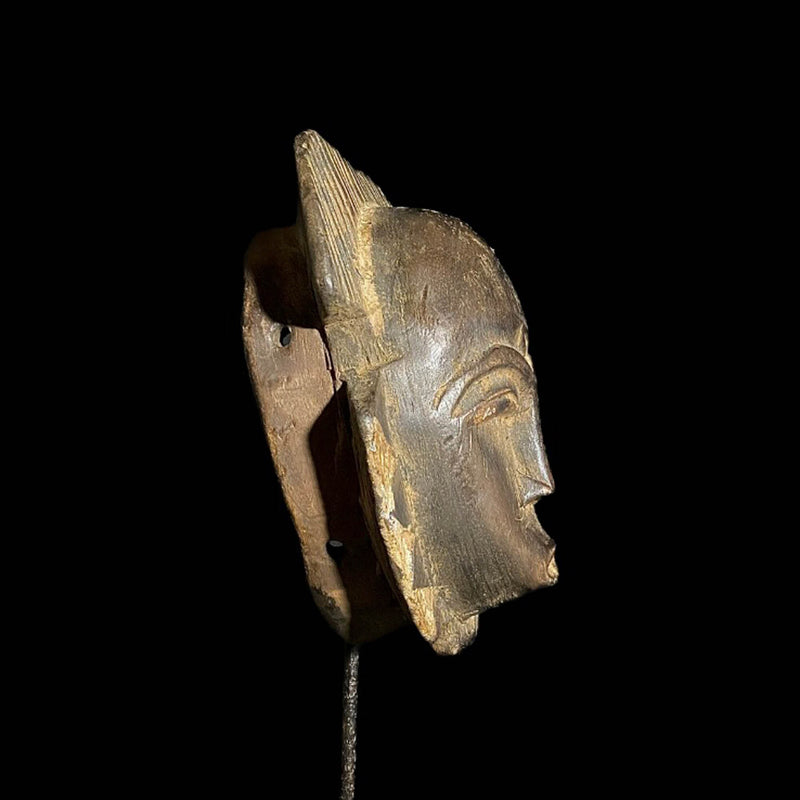 African Tribal Face Mask Baule Hanging Primitive Art Face Masks Primitive -7525