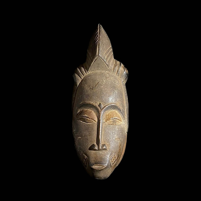 African mask Baule Antique African Masks Antiques Tribal Art Vintage Wood Mask -7520