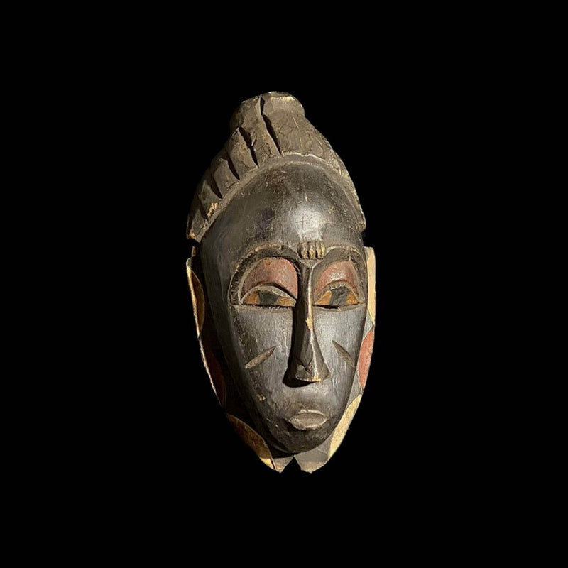 African Baule Masks Antiques African Wooden Mask Wall Hanging Primitive Art-7515