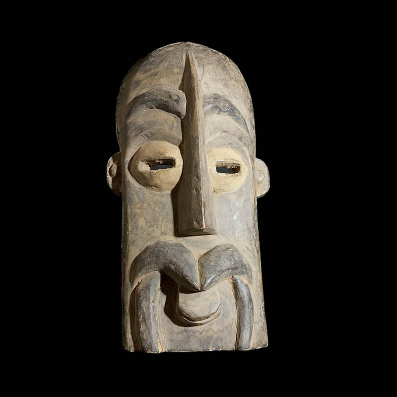 African mask Baule Antique African Wooden Mask Wall Hanging Primitive Art Collectibles-7791
