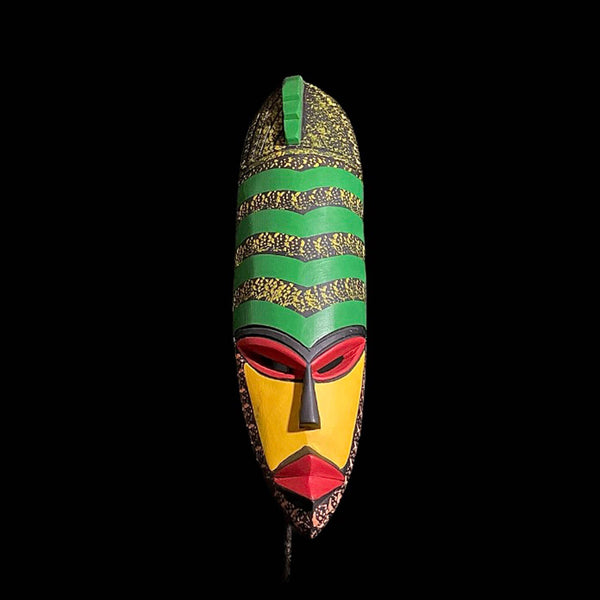 African mask African Ghana Mask Wood Handmade Wall Hanging Primitive Art Mask -7564