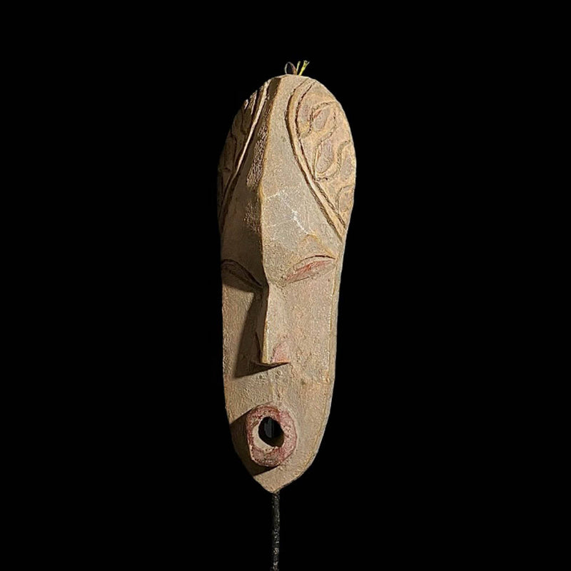 African Dan Mask Tribal Mask Wood Hand Carved Vintage Wall Hanging-7561