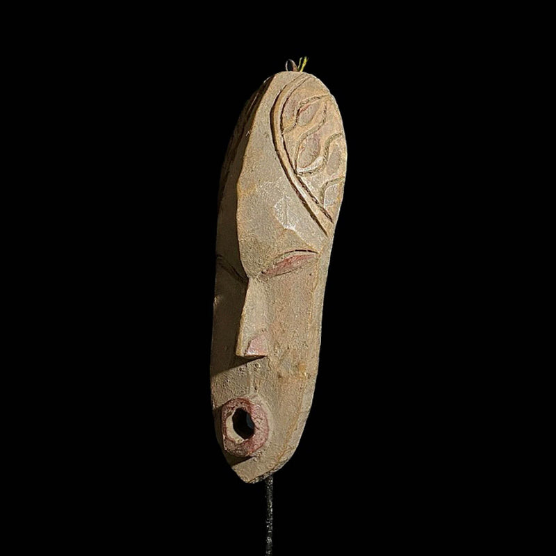 African Dan Mask Tribal Mask Wood Hand Carved Vintage Wall Hanging-7561
