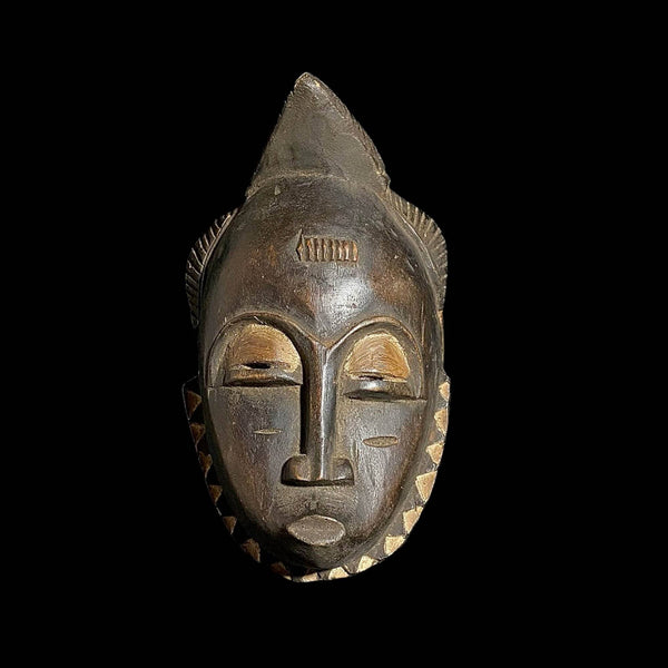 African Mask - Handcrafted Guru Wall Hanging Decor | Unique African Art for Home | Ethnic Decorative Mask Sculpture Piece-7839