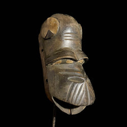 African mask Baule Monkey Mask Wall Hanging Primitive Art Collectibles Home Decor-7838