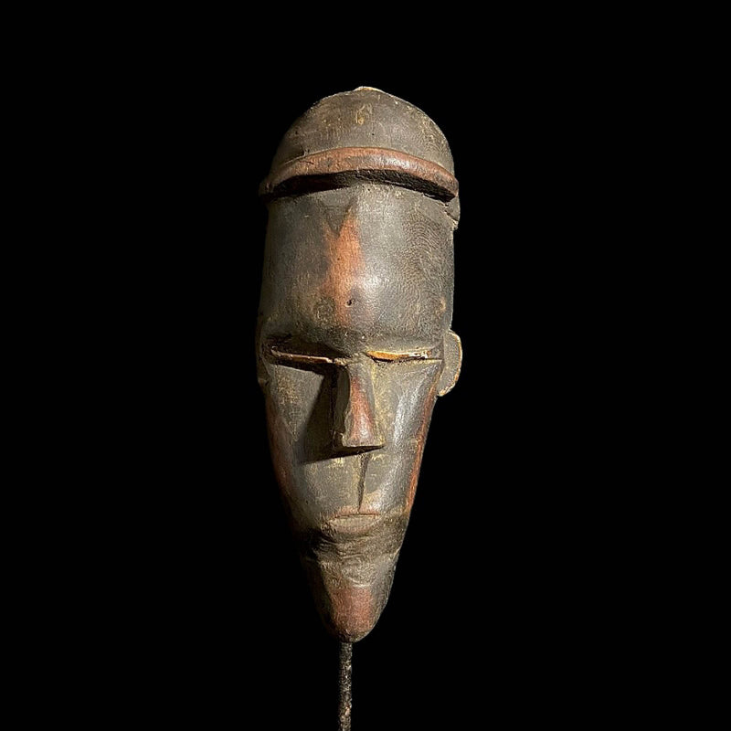 African mask Antique Dan Tribe Mask Tribal Face Mask Wood Hand Carved Wall Hanging-7612