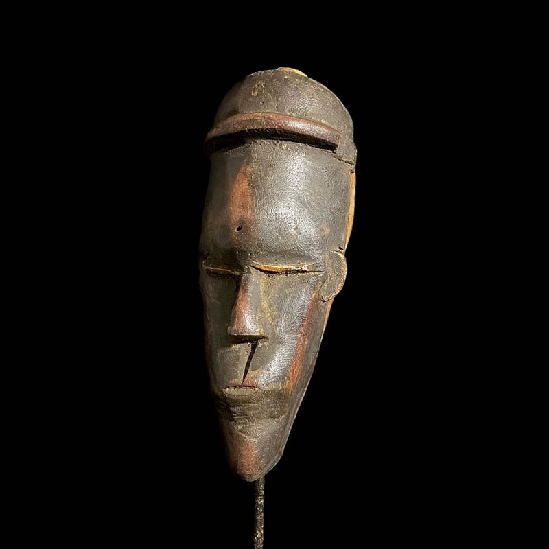 African mask Antique Dan Tribe Mask Tribal Face Mask Wood Hand Carved Wall Hanging-7612