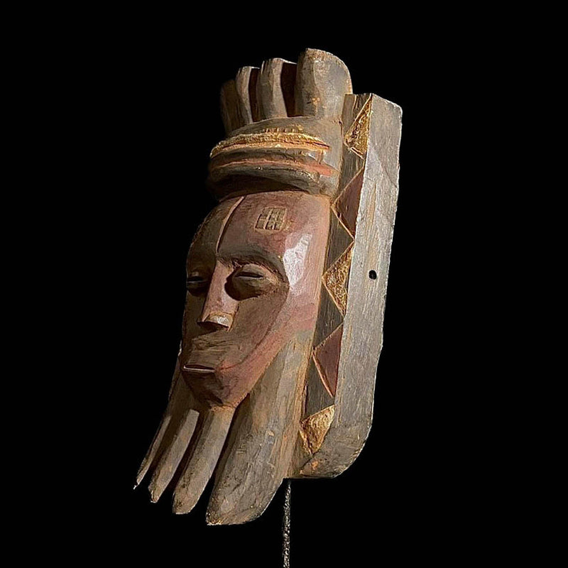 African Masks Baule Antique Tribal Art Wooden tribal Wood Guro Tribe Mask-7606