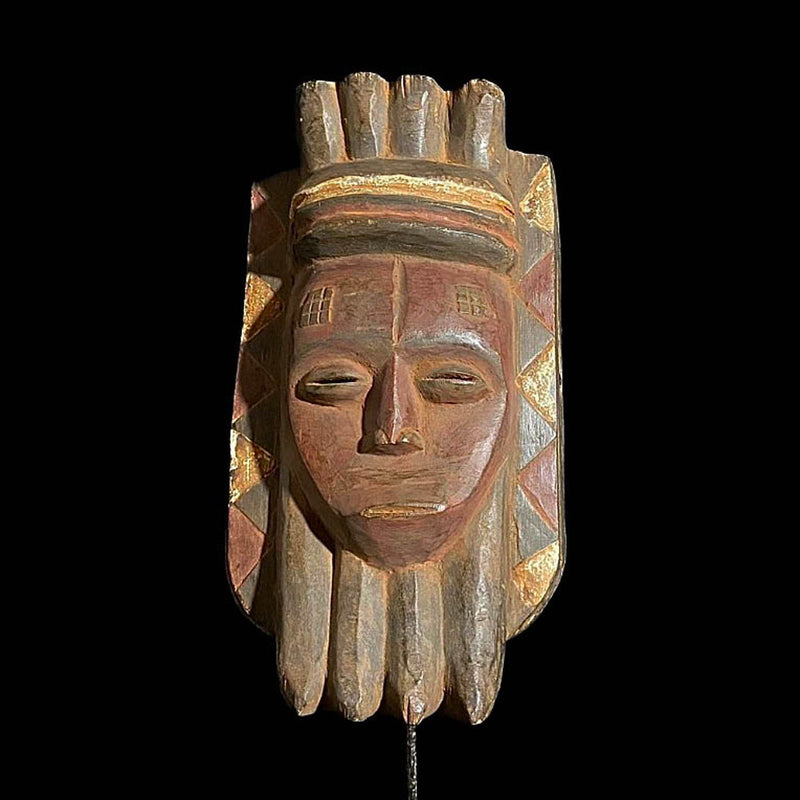African Masks Baule Antique Tribal Art Wooden tribal Wood Guro Tribe Mask-7606